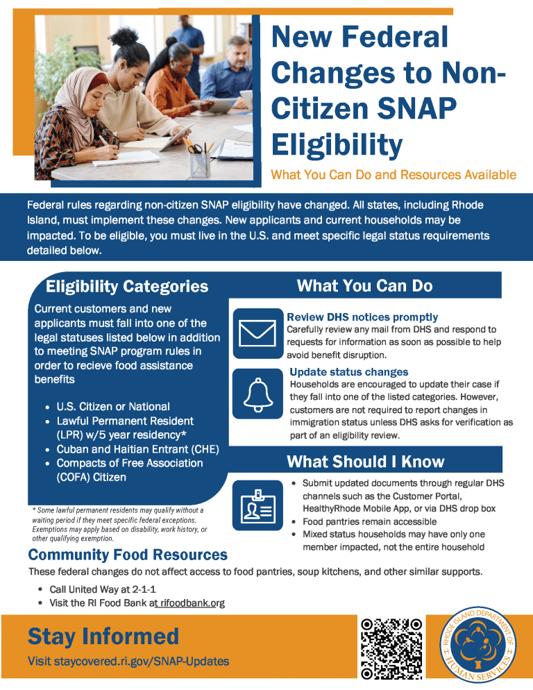 New Federal Changes to Non Citizens SNAP Eligibility